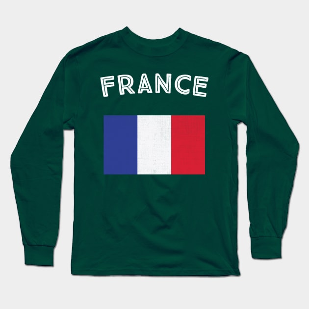 France Flag Long Sleeve T-Shirt by phenomad